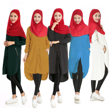 Usine d&#39;approvisionnement simple femmes simples chemise islamique robe musulmane dubai en gros